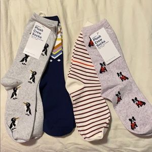 OLD Navy WOMEN’S Ankle SOCKS Lot 3 POLAR Bear LAVENDER Gray SUPER Cute NWT New!